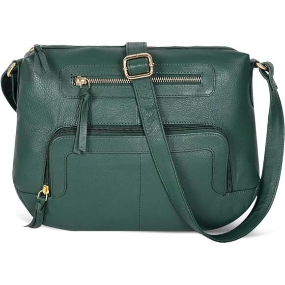 Real Leathers Crossbody Bag - Green